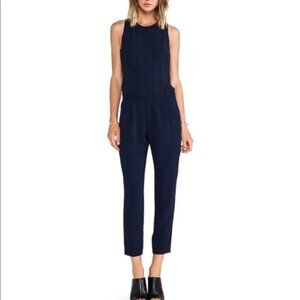 Trina Turk Yasmine Sleeveless Pants Jumpsuit Navy Blue Womens‎ Size 6